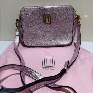 Luana Metallic Pink Crossbody Bag